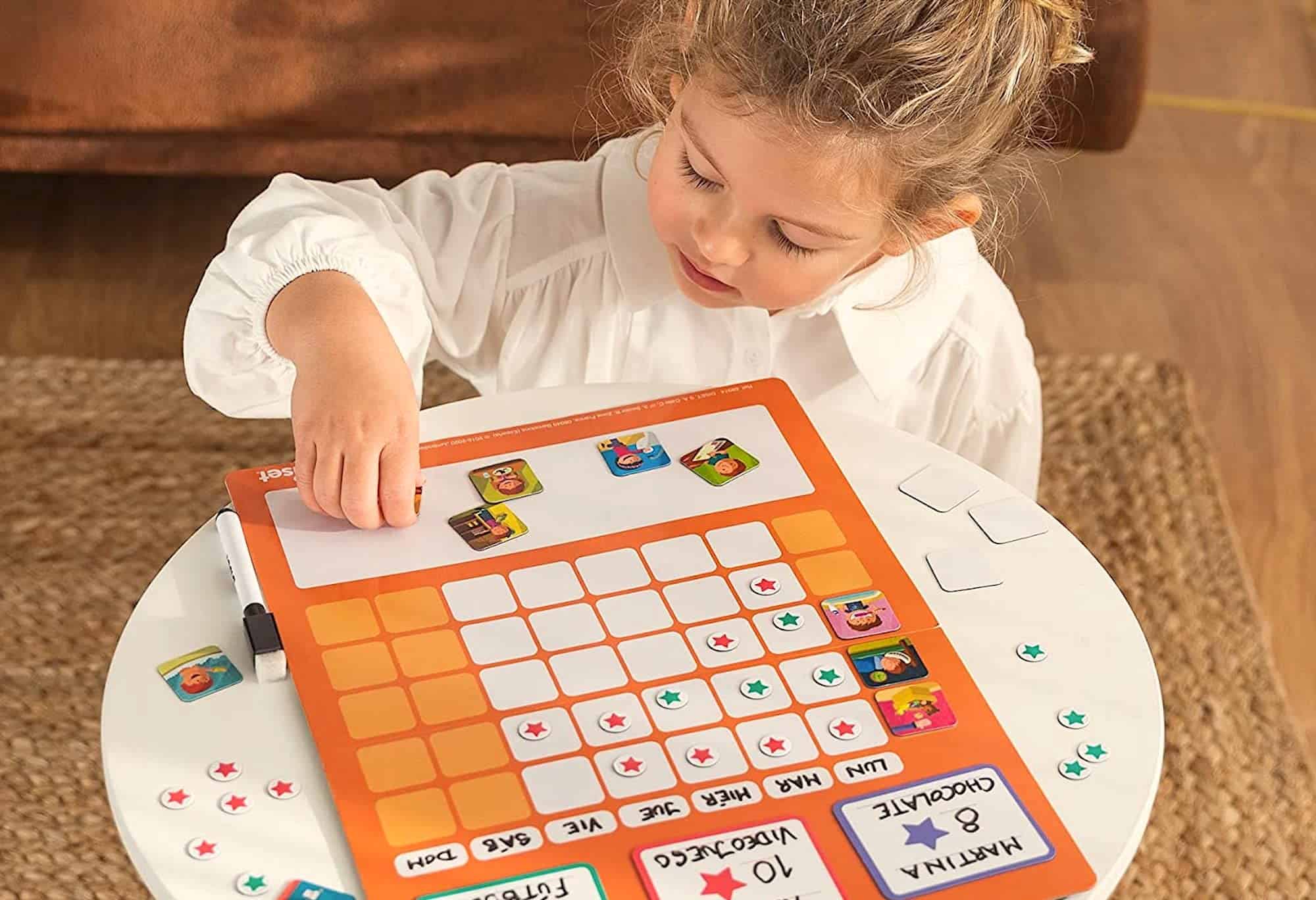 TOEECY Tabla De Recompensas Con Estrellas Magnética – Tarro Motivacional Para Niños, Fomenta El Comportamiento Positivo En Casa O En El Colegio