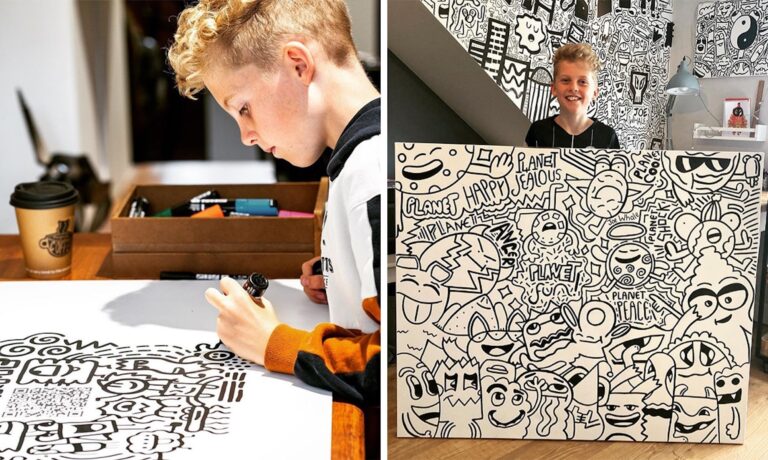 The Doodle Boy, el niño que triunfa con sus garabatos